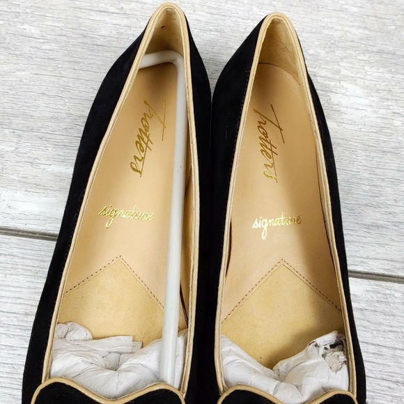 New! Trottere Cheyenne Black Suede Combo Slip On Dress Flats**Priced to Sell** - Picture 9 of 10